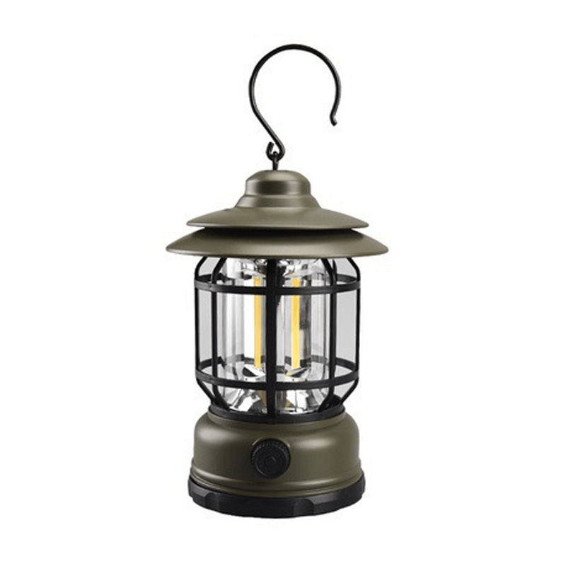 Portae Retro-Campinglampe - VintageGlow, LED-Campinglampe for utendørs, hage og eventyr