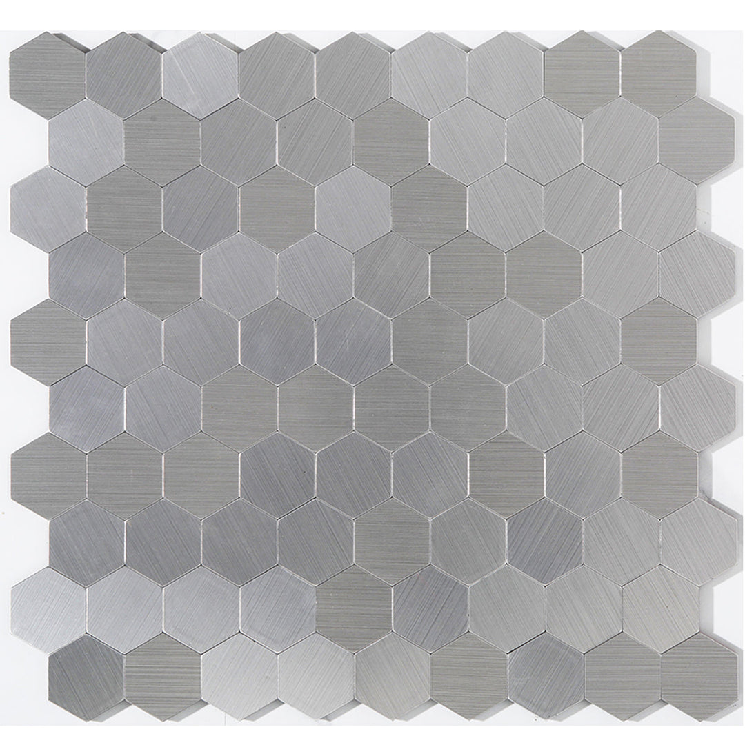 Moderne Peel & Stick metallmosaikkflis sekskant Peel & Stick T-baneflis