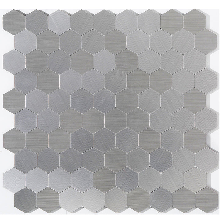 Moderne Peel & Stick metallmosaikkflis sekskant Peel & Stick T-baneflis