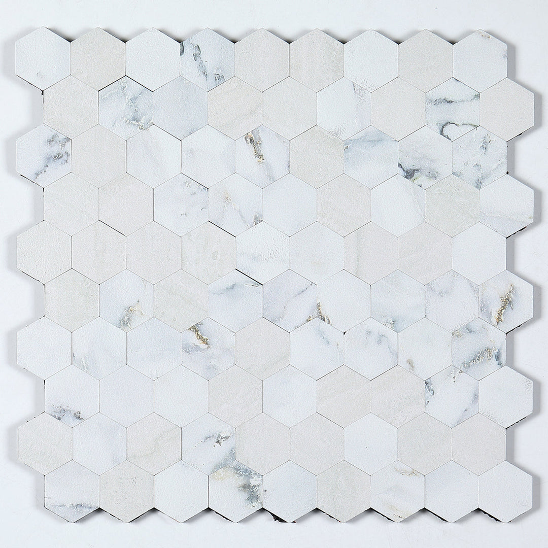 Moderne Peel & Stick metallmosaikkflis sekskant Peel & Stick T-baneflis