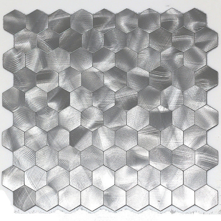 Moderne Peel & Stick metallmosaikkflis sekskant Peel & Stick T-baneflis