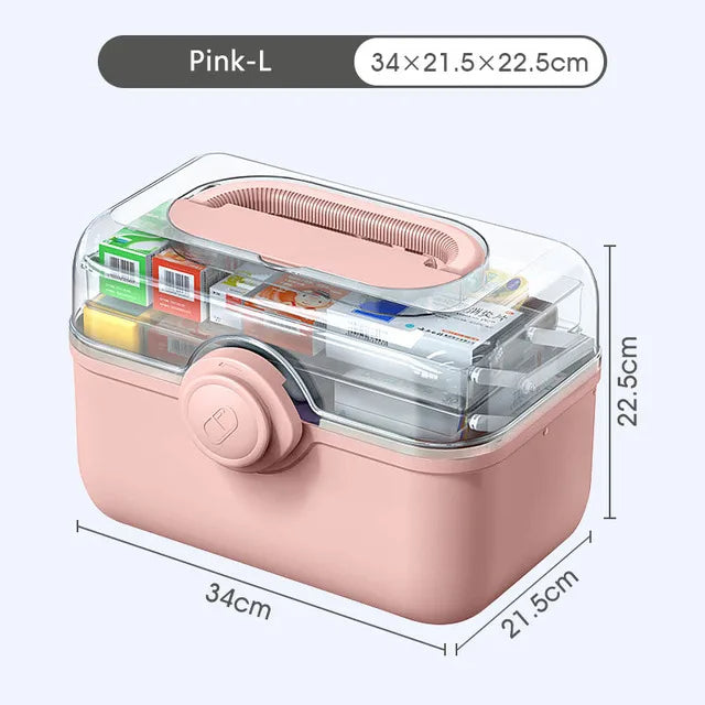 Heim Medisin Boks Oppbevaring Organizer
