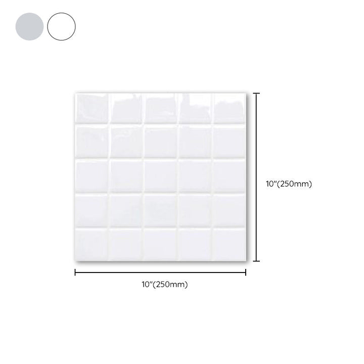 Skanto | Hvit Mosaic Peel & Stick Flis Vanntett Kjøkken Backsplash Tapet