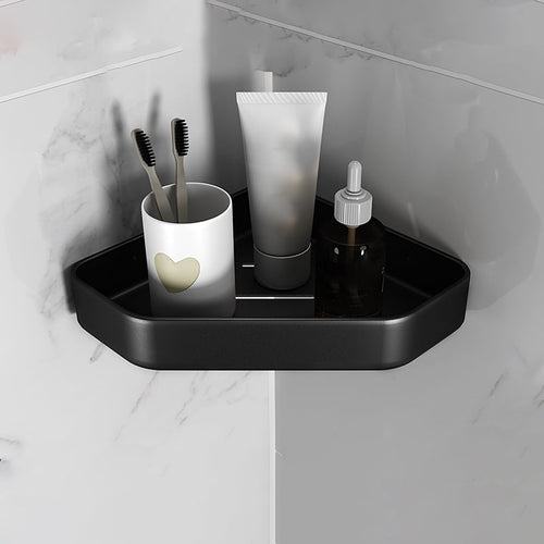 Matt svart baderomstilbehørssett, moderne rustfri, 1/2/3-delt baderomshylle