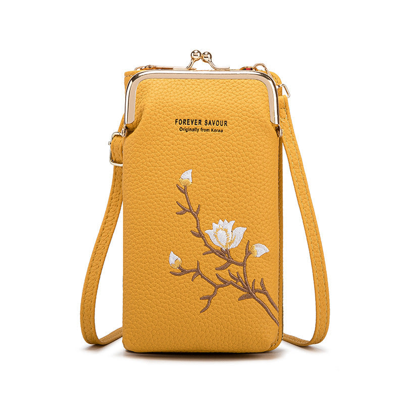 Skanto | Brodert kvinne crossbody lommebok
