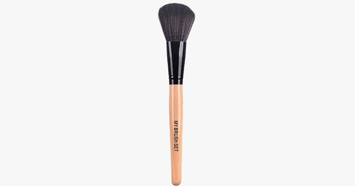 Skanto | Pudder Makeupbørste - Laget av syntetiske fibre - Full og rund form - For løse og pressede pudderprodukter - Perfekt for foundations, rouge og bronzer