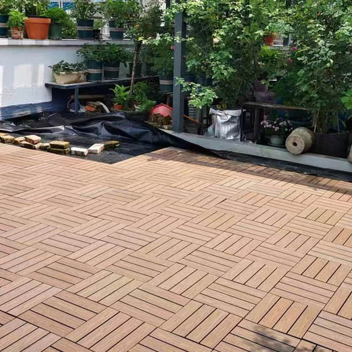 Klassiske trefliser til hageterrassegulv