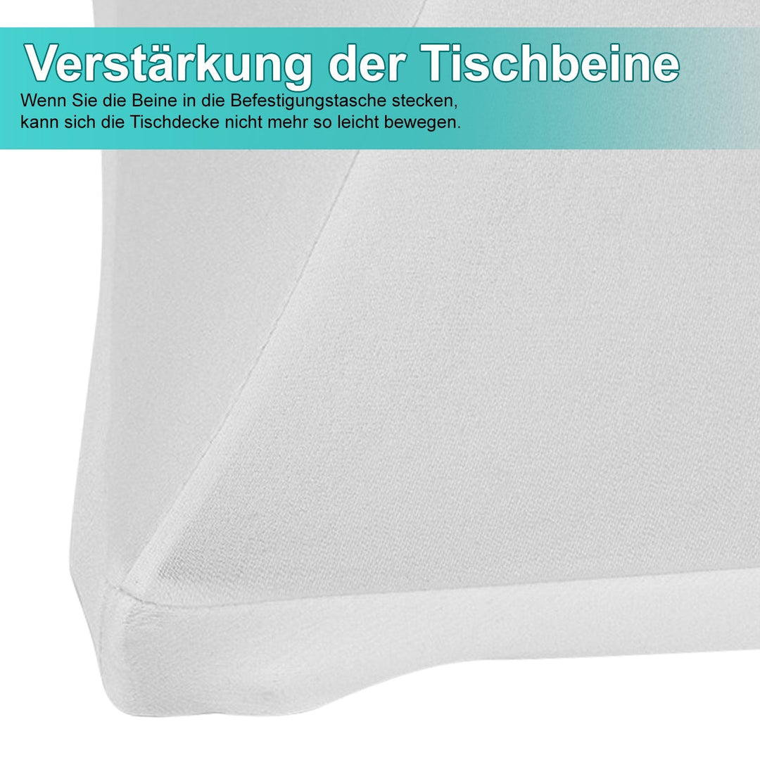 Stretch Borddeksel Rundt Bar Borddeksel Hvit | Skanto