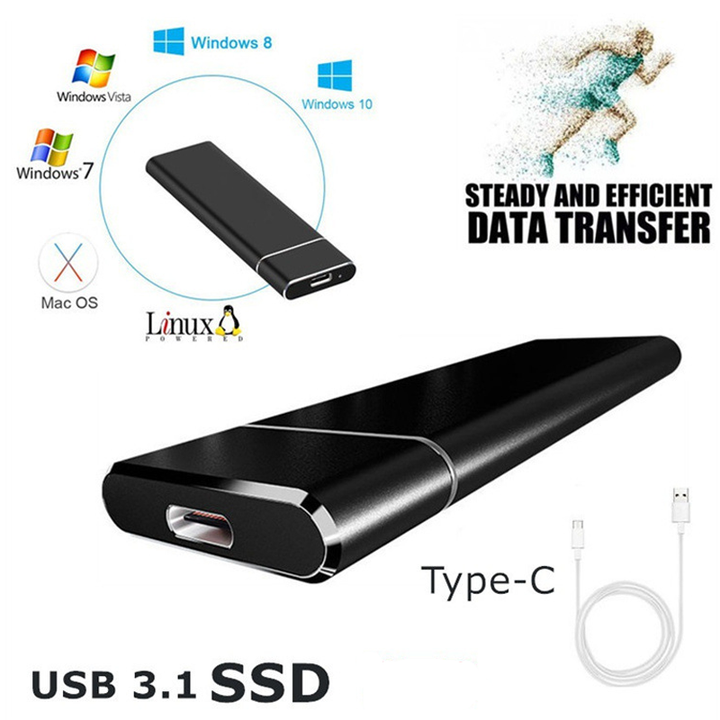 Skanto | Portabel Solid State Ekstern Harddisk, Ultrarask Ekstern SSD