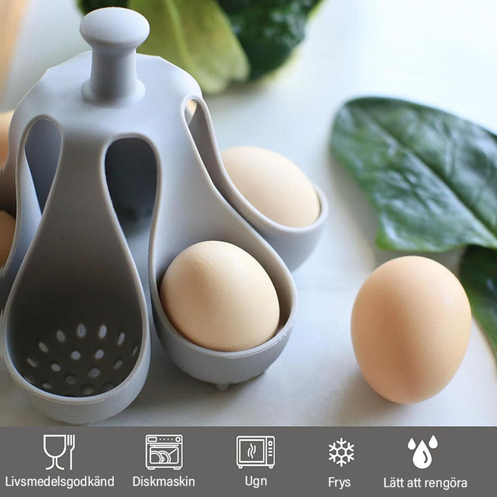 EasyPoach Silikon Egg Master — Nyt perfekt kokte egg uten stress som alle elsker | Skanto
