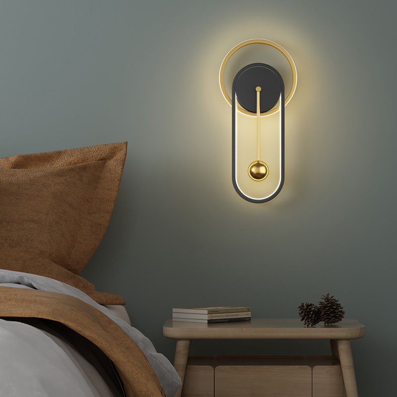Skanto | Nordisk Minimalistisk Stille Klokke Vegglampe