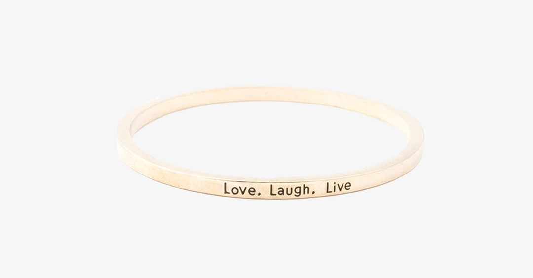 Skanto | Elske Latter Leve Gravert Mansjettarmbånd