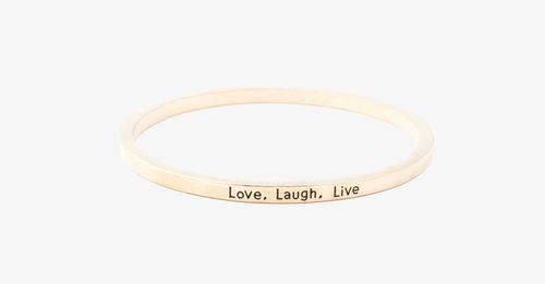 Skanto | Elske Latter Leve Gravert Mansjettarmbånd