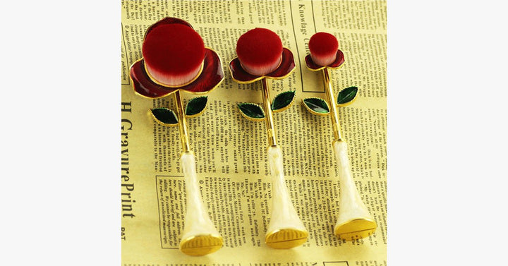 Skanto | Rose Beauty Flawless Face Oval Brush Set