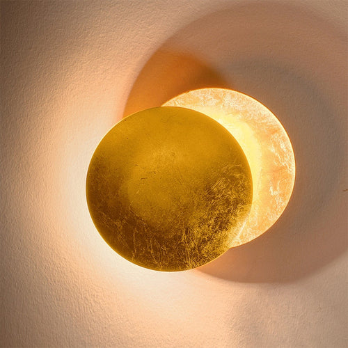 Skanto | GoldVeil - Nordisk Moderne Kreativitet Soverom Eclipse LED Kunst Vegglampe
