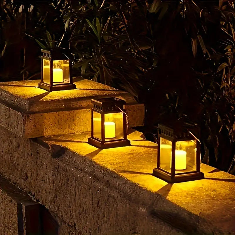 Skanto | Solar LED Lantern med Lyskabel og Hengestift – Vanntett Hagebelysning for Terrasse og Balkong
