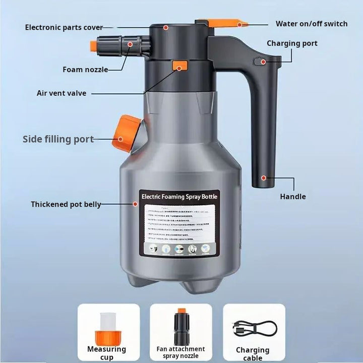 Elektrisk Skum Sprayer Flaske 2L | Skanto