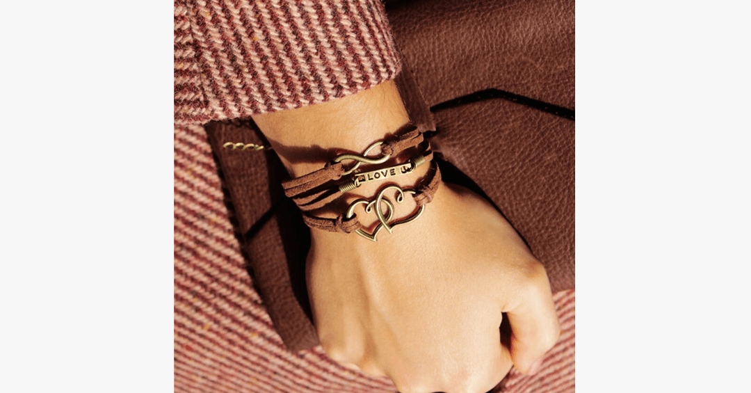 Skanto | Vintage Dobbel Hjertearmbånd