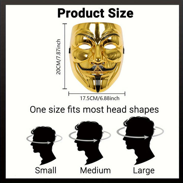 Skanto | Men’s Full Face Plastic Halloween Mask | Anonymous Cosplay