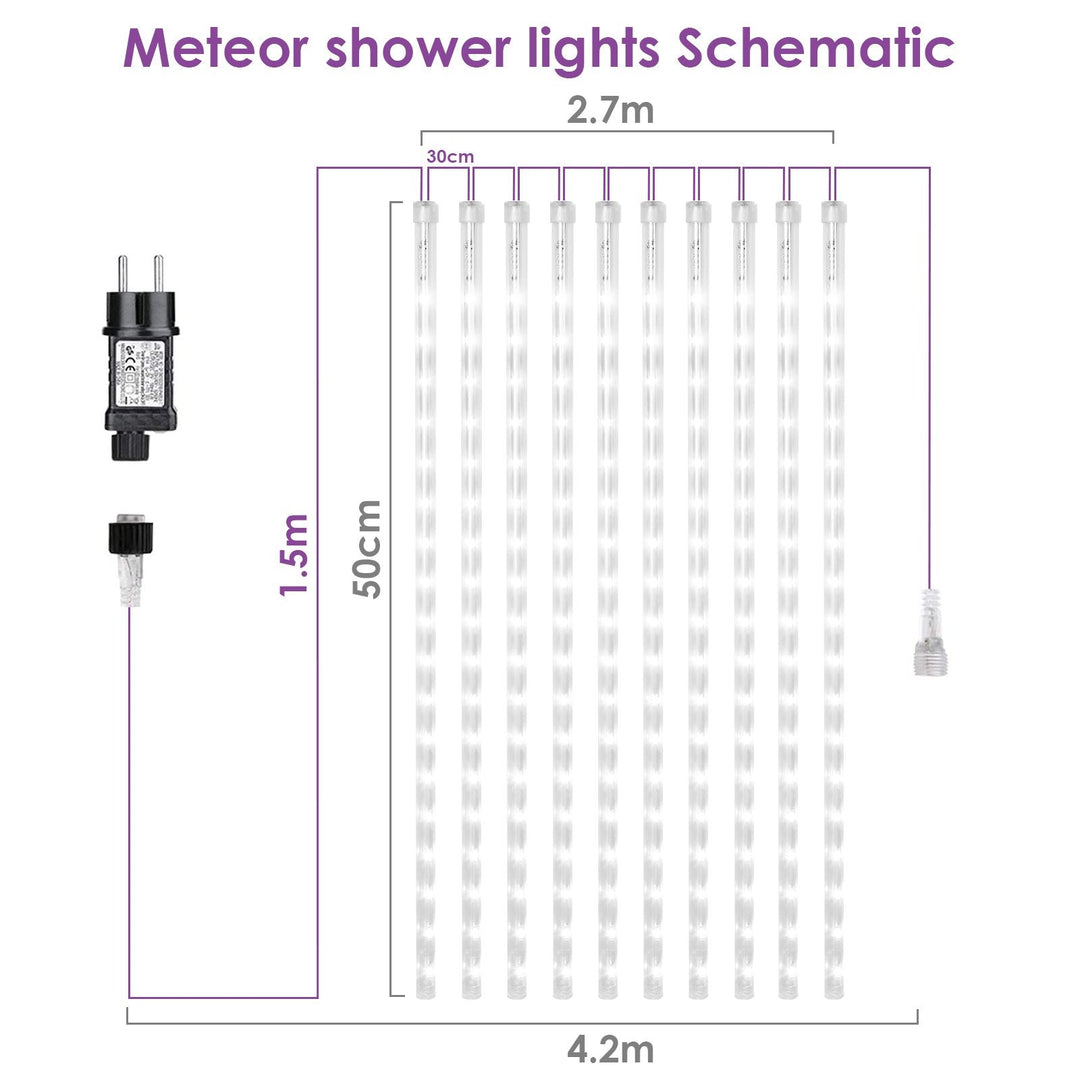 LED Meteor Shower String Light 360 LEDs IP44 | Skanto