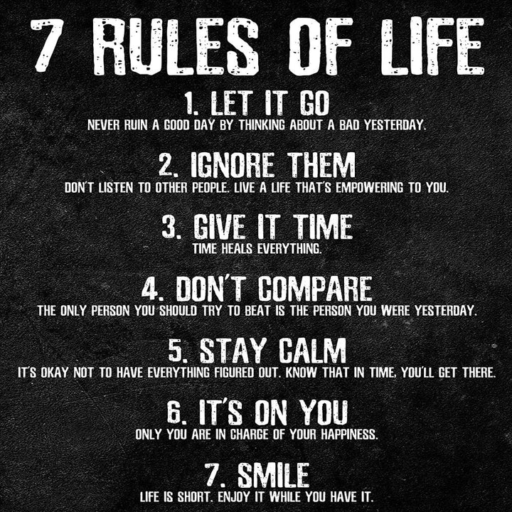 7 Rules for Life Motivational Poster | Skanto