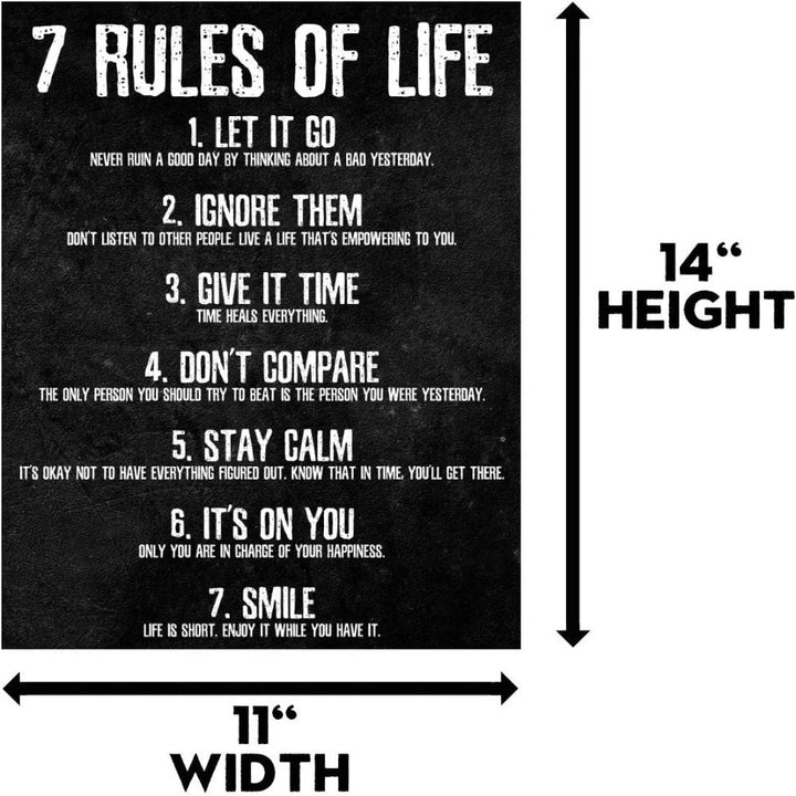 7 Rules for Life Motivational Poster | Skanto