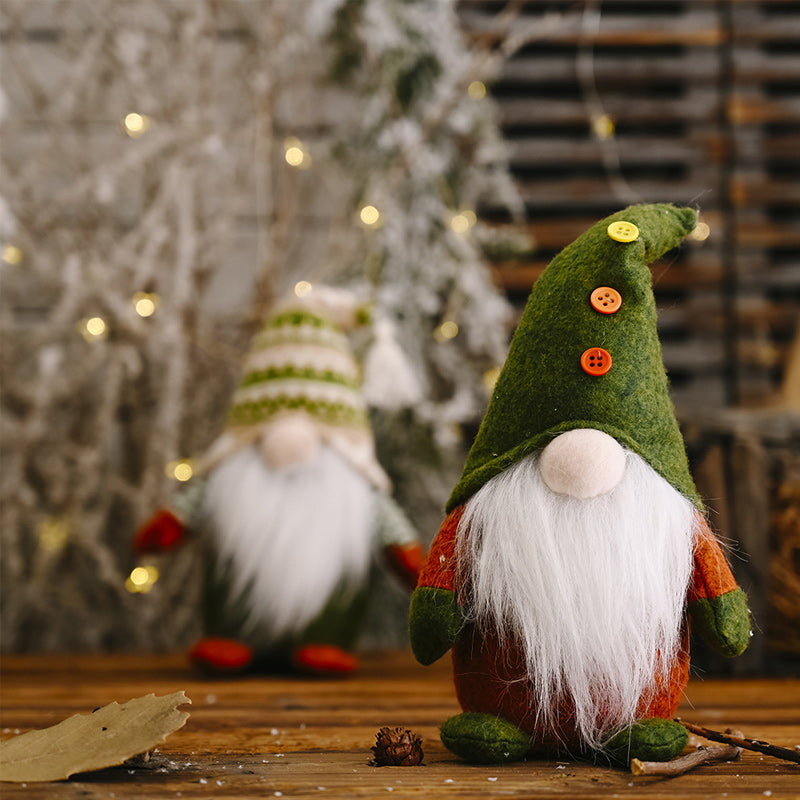 Skanto | Julegrønn Ansiktsløs Gammel Mann Alf Figurine