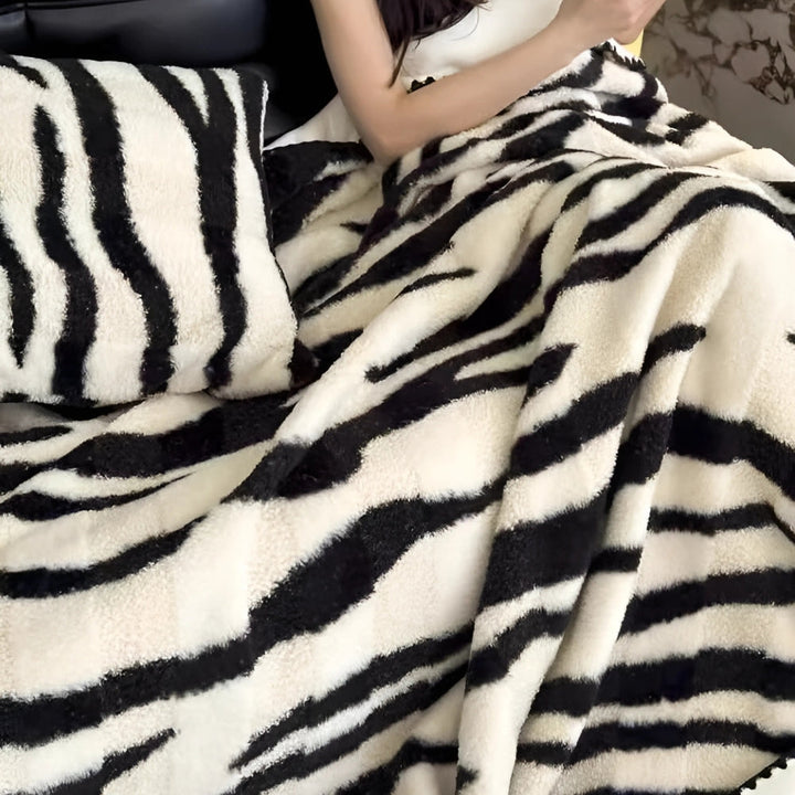 Skanto | Zebra Print Luksus Fuskepels Teppe