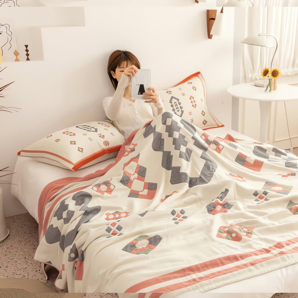 Skanto | Chevron Design Fire-lags Bomullspledd