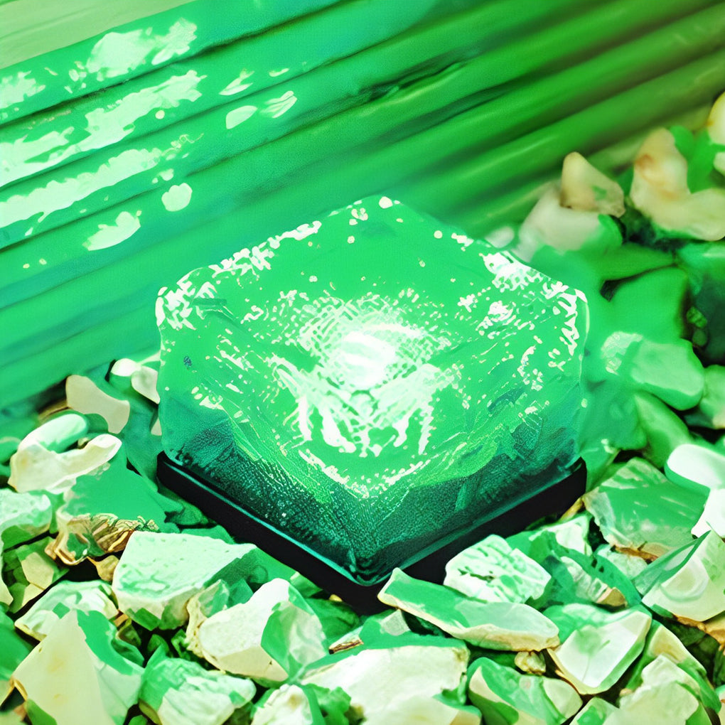 Square Creative Ice ock LED Vanntett Smarte Solenergi Utendørs Belysning