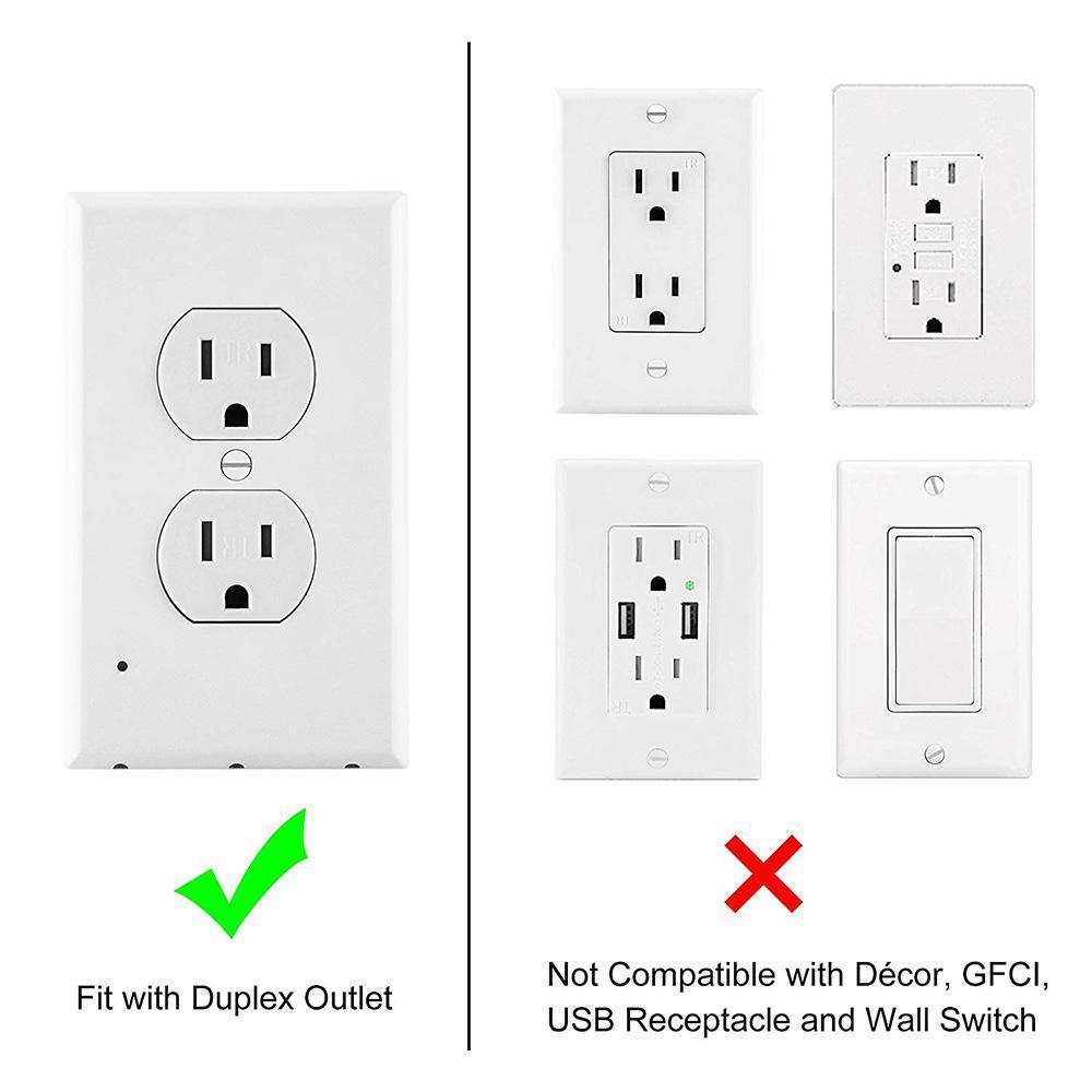 Skanto | Outlet veggplate med LED nattlys