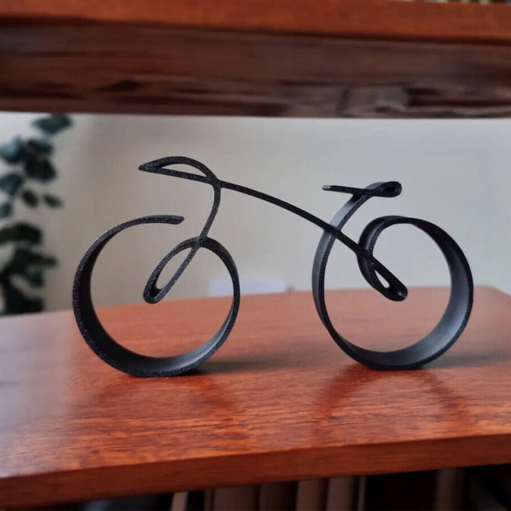 Skanto | Velaro Sykkel Skulptur | Minimalistisk Trådramme Design | Jern Svart | Gaveide for Sykkelentusiaster