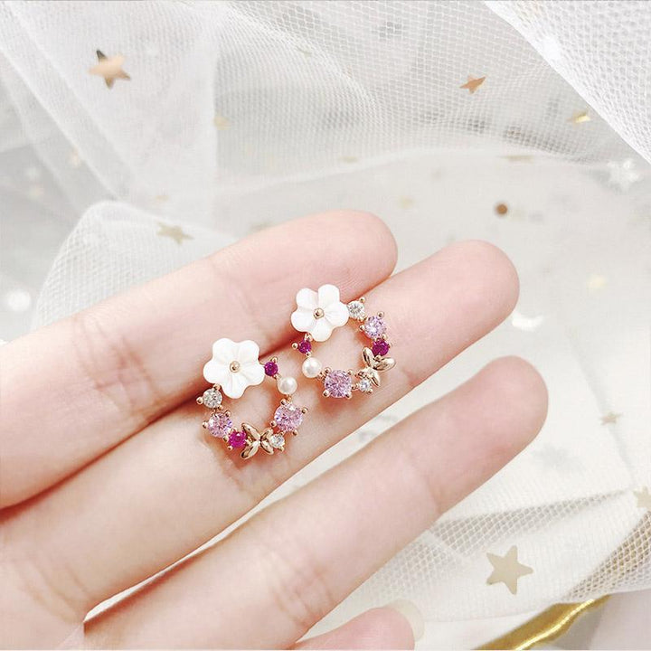 Skanto | Blomster Perle Øredobber