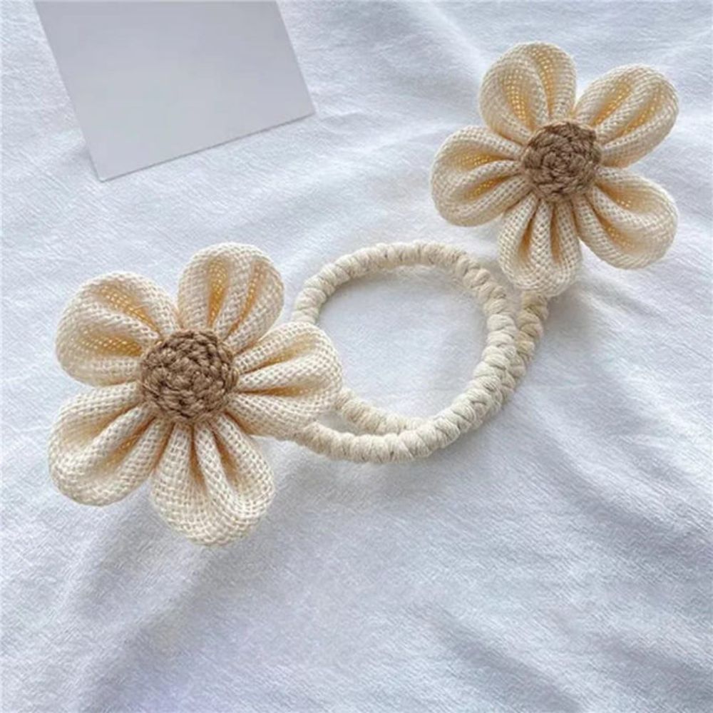 Raffhalter aus Hanf mit Blumenmuster | 2er-sett