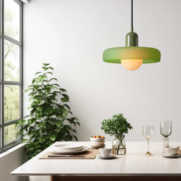 Fargerik Bauhaus-glass pendellampe – Moderne designlampe for stue og spisestue