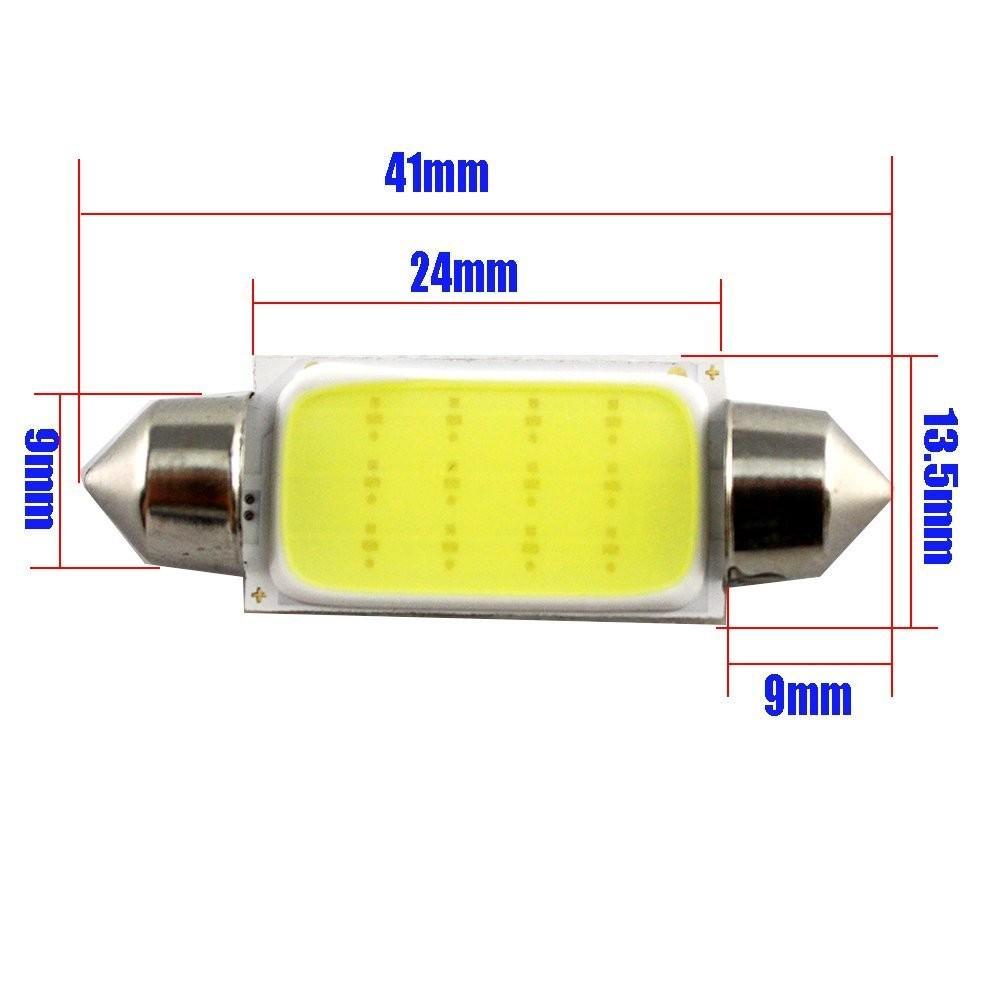 Skanto | 10stk Bilinteriør Dome Lys COB 1.5W DC12V LED Lyspærer Lamp Plate