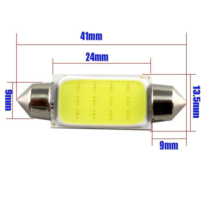 Skanto | 10stk Bilinteriør Dome Lys COB 1.5W DC12V LED Lyspærer Lamp Plate