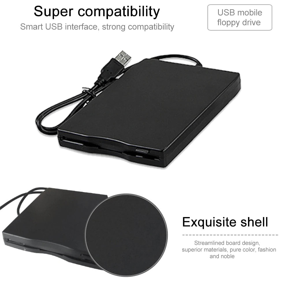3.5" Ekstern Floppy Disk Stasjon | Skanto