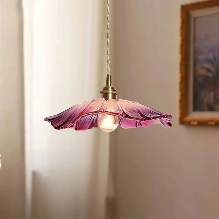 Skanto | Retro Lotus Glass Pendellampe