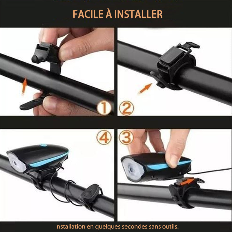Oppladbar USB Terrengsykkel Frontlys | Skanto