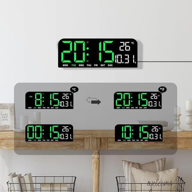 LED Digital Vekkerklokke | Skanto