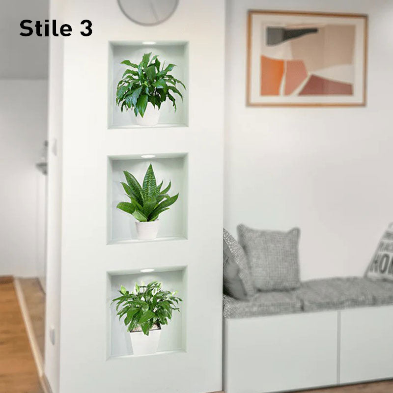 Skanto | Selvklebende 3D Plante Veggklistremerker