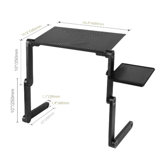 Skanto | Nr.1 Salg Ergonomisk Justerbar Laptopstativ Sammenleggbart Sengebord