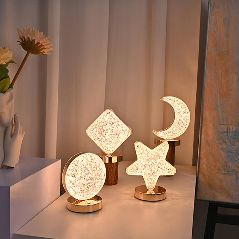Star Moon Metal Table Lamp | Skanto