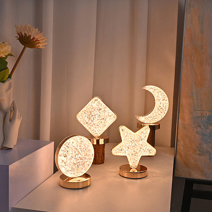 Star Moon Metal Table Lamp | Skanto