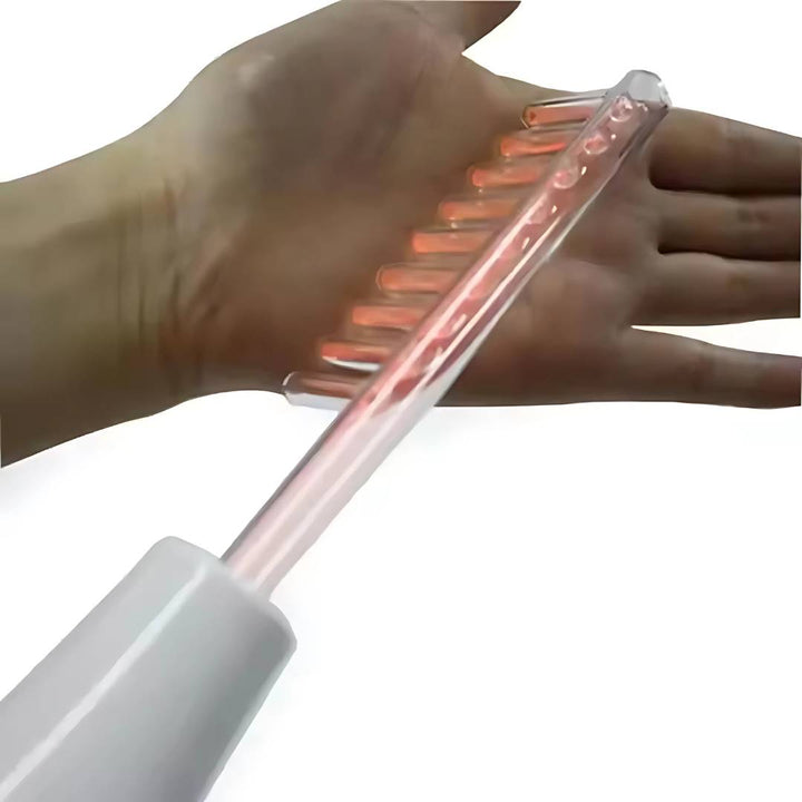 GlowVive Høyfrekvent D'arsonval Beauty Device | for Akne - Anti-Aging - Hudoppstramming - Hårvekst - Hodebunnspleie Skanto