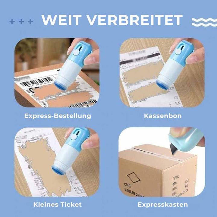 Termisk papir korrigeringsvæske med oppakningskniv | Skanto