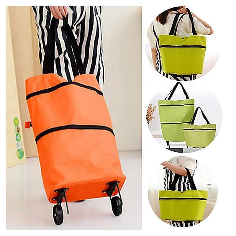 Skanto | 2 I 1 Sammenleggbar Handlekurv Tote Bag