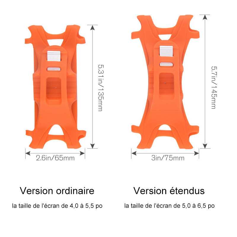 Universell silikone telefonholder for cyklen, skridsikker, justerbar | Skanto