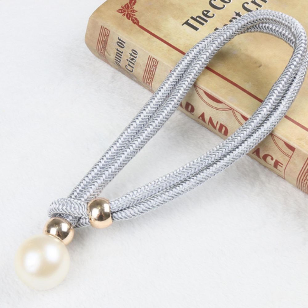 Skanto | Lyst Perle Gardin Snor Tilbake | 2 Pcs Sett